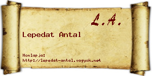 Lepedat Antal névjegykártya